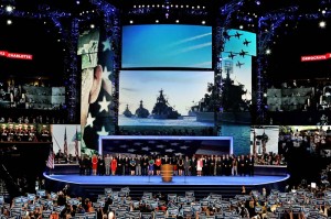 Photo of the Russian Navy being displayed as a tribute to American Veterans at the Democratic National Convention