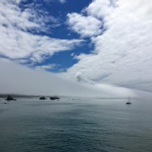 Marine Clouds Over Sailboat, Oregon